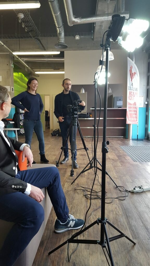 Carrefour de l'Innovation et du numérique. Tournage BFM TV.